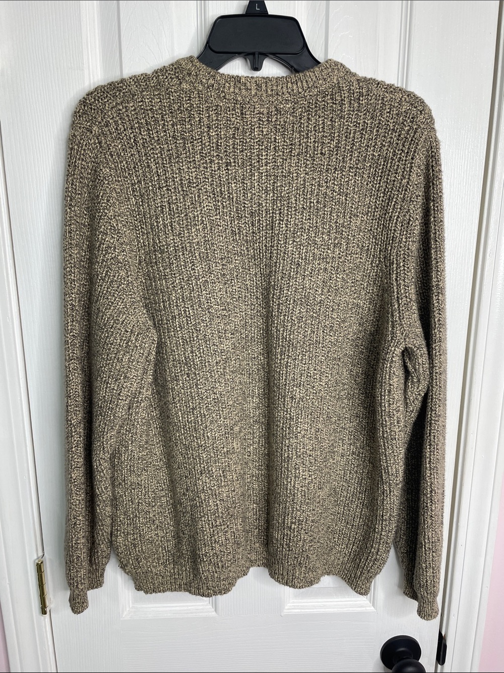 Eddie Bauer Men's Crewneck Sweater in Taupe Heather - Picture 3 of 4